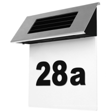 Solar House Number Plaque Light LED Address Sign Door Number Plate 0-9 Letter Tags Outdoor Auto Light Sensor Waterproof Wireless